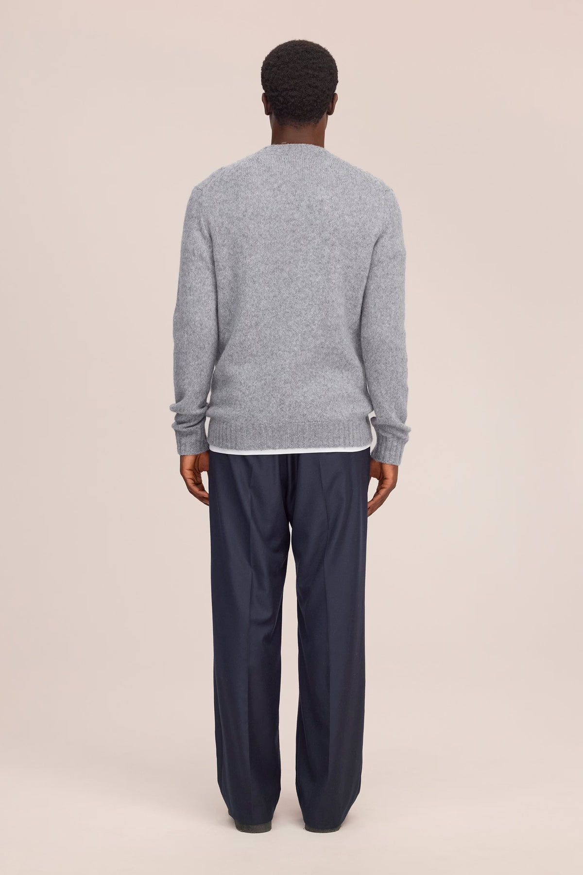 Lee Lightweight Merino Wool Sweater - Grey Melange