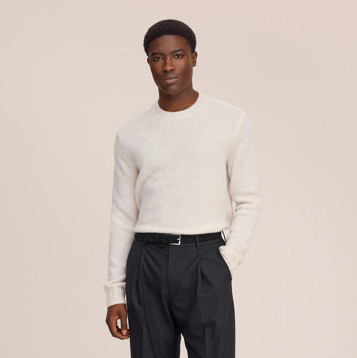 NN07 Lee Lightweight Merino Wool Sweater - Ivory