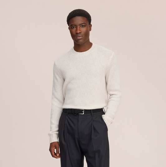 Lee Lightweight Merino Wool Sweater - Ivory