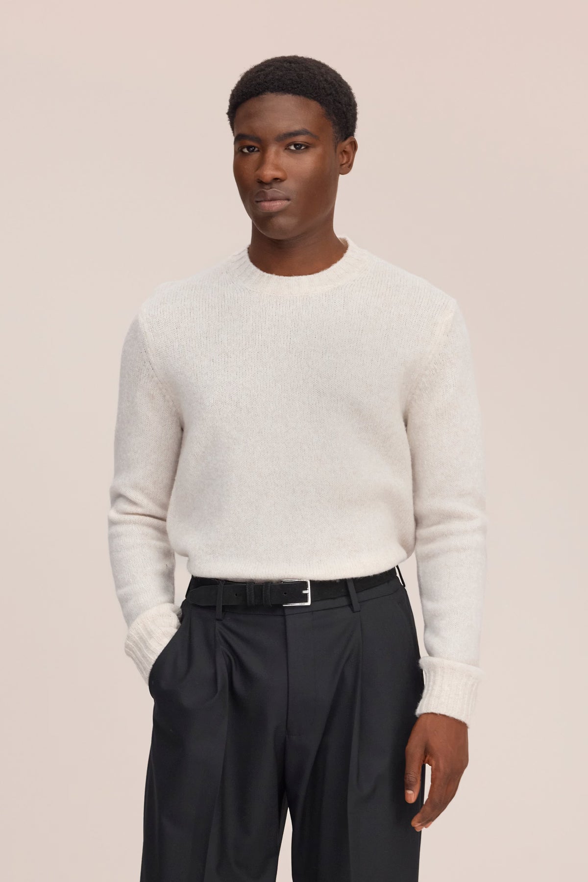 Lee Lightweight Merino Wool Sweater - Ivory