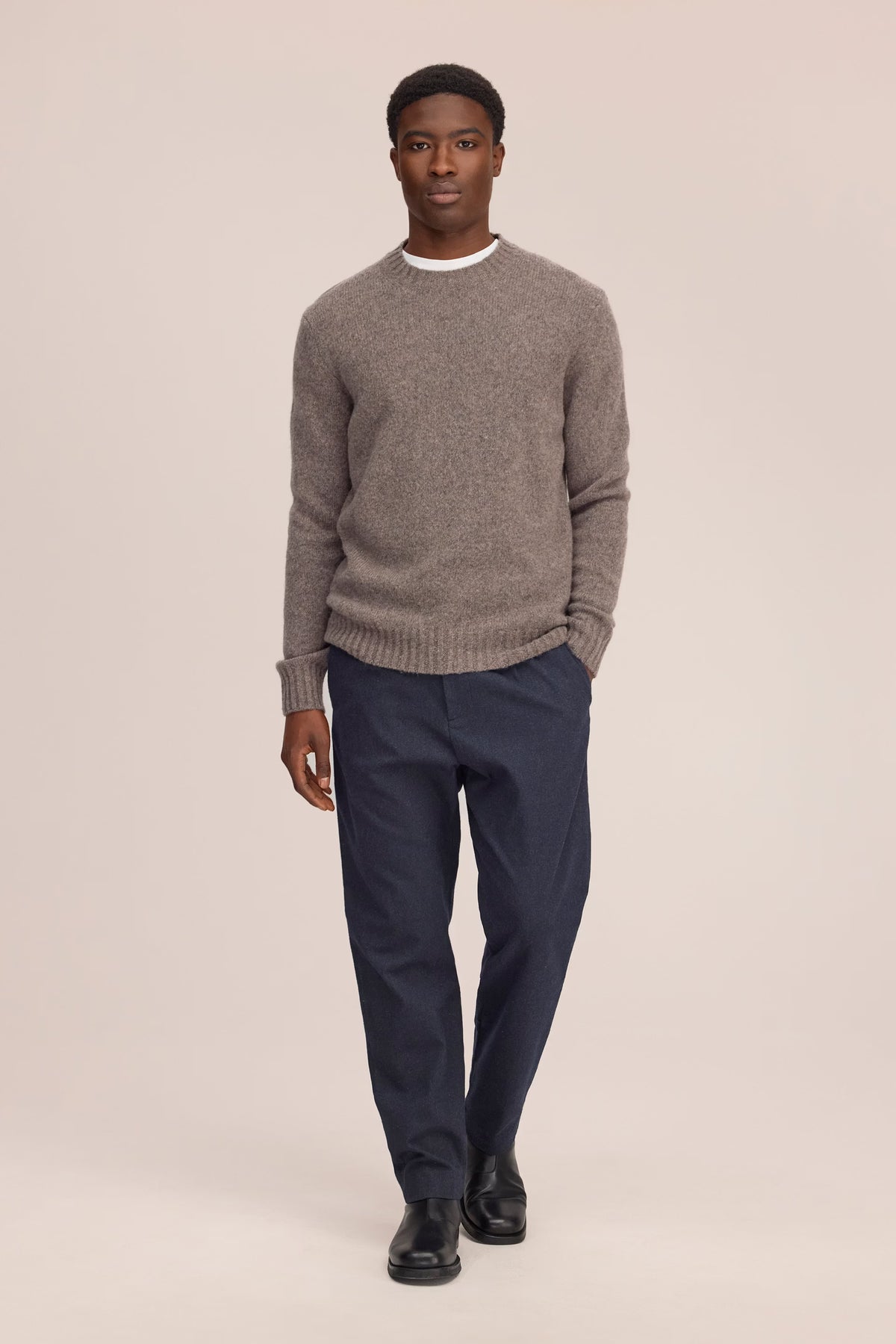 NN07 Lee Lightweight Merino Wool Sweater - Tarmac