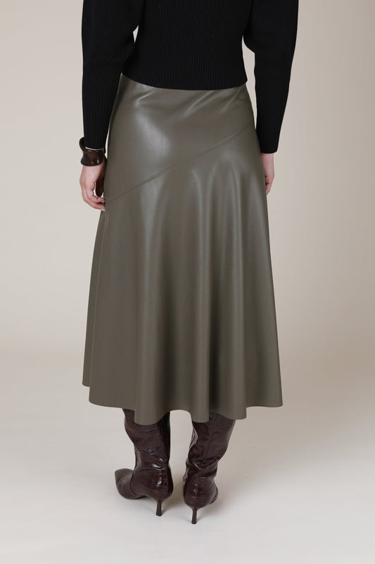 Rana Fit and Flare Skirt - Taupe