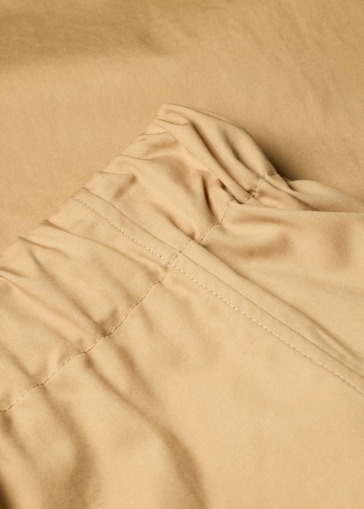 Drawstring Waist Skirt - Brown