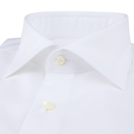 Regular Twofold Twill Shirt - White