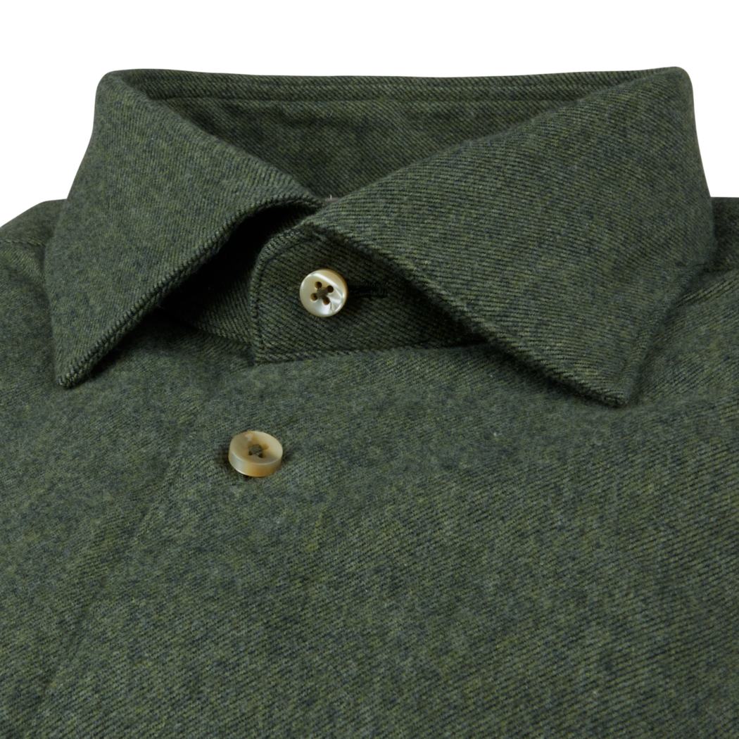 Regular Flannel Shirt - Green