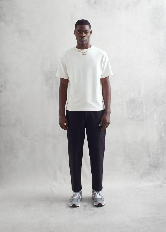 Dean Textured Organic Cotton T-Shirt - Ecru