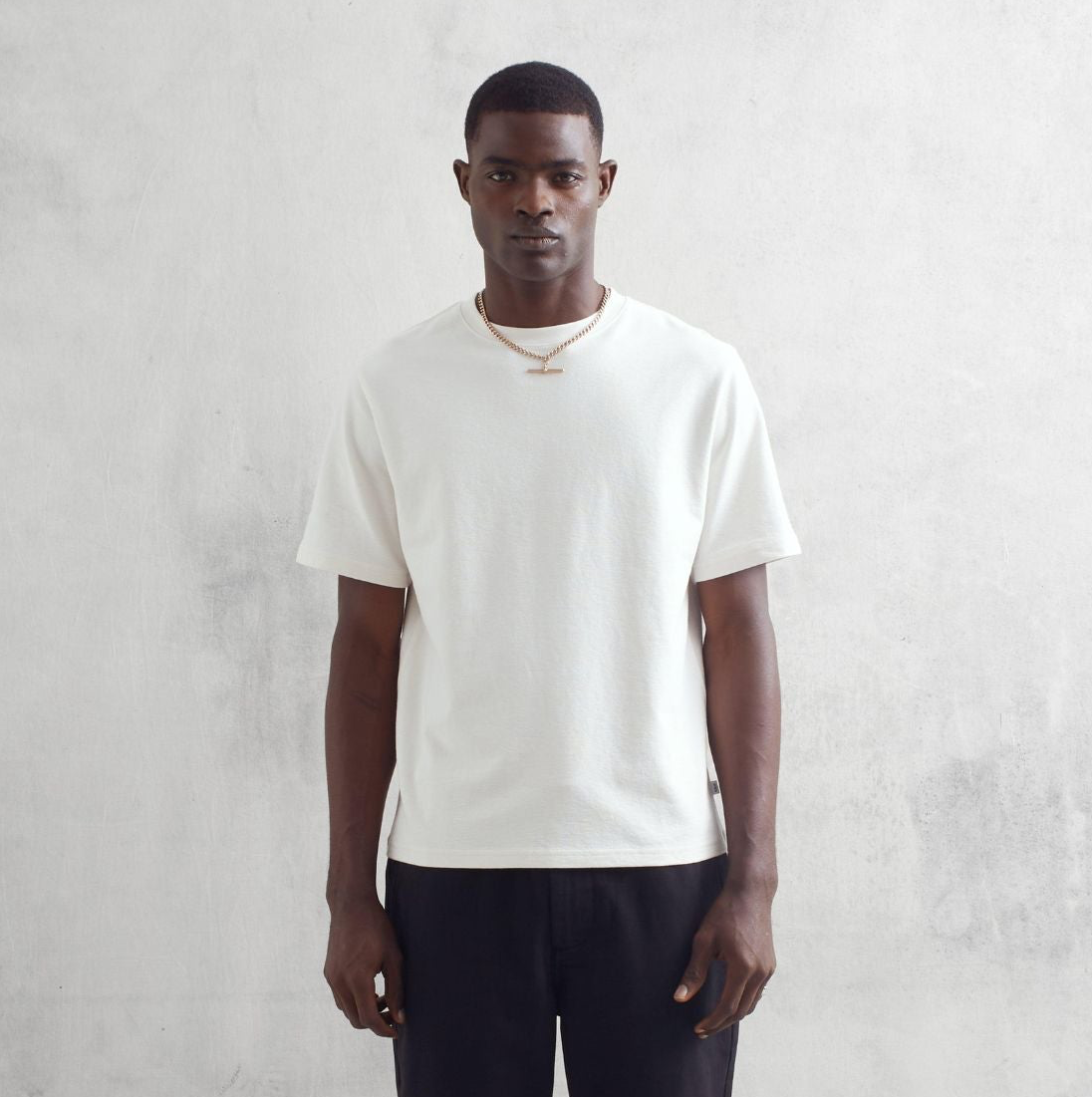 Dean Textured Organic Cotton T-Shirt - Ecru