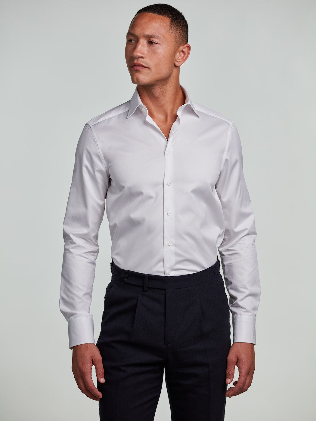 Stenstroms Regular Twill Shirt - White