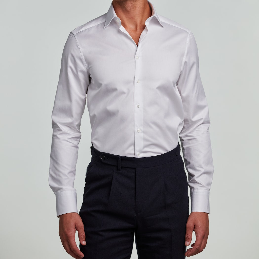 Stenstroms Regular Twill Shirt - White