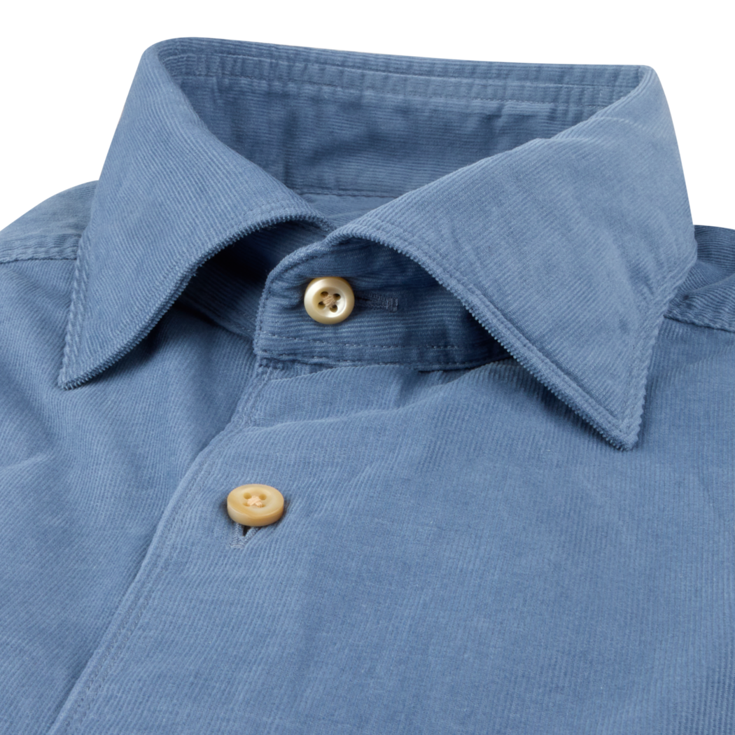 Stenstroms Regular Corduroy Shirt - Blue