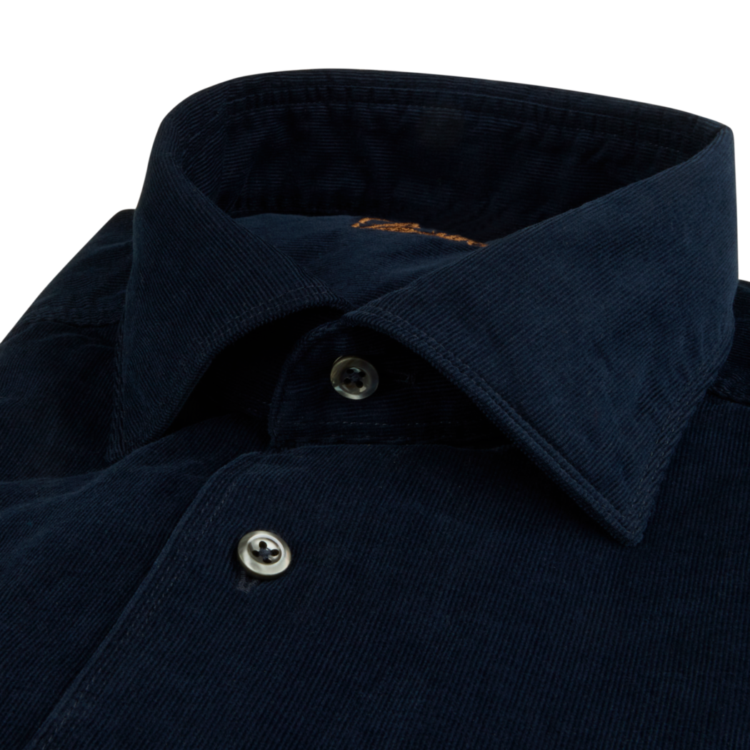 Regular Corduroy Shirt - Navy