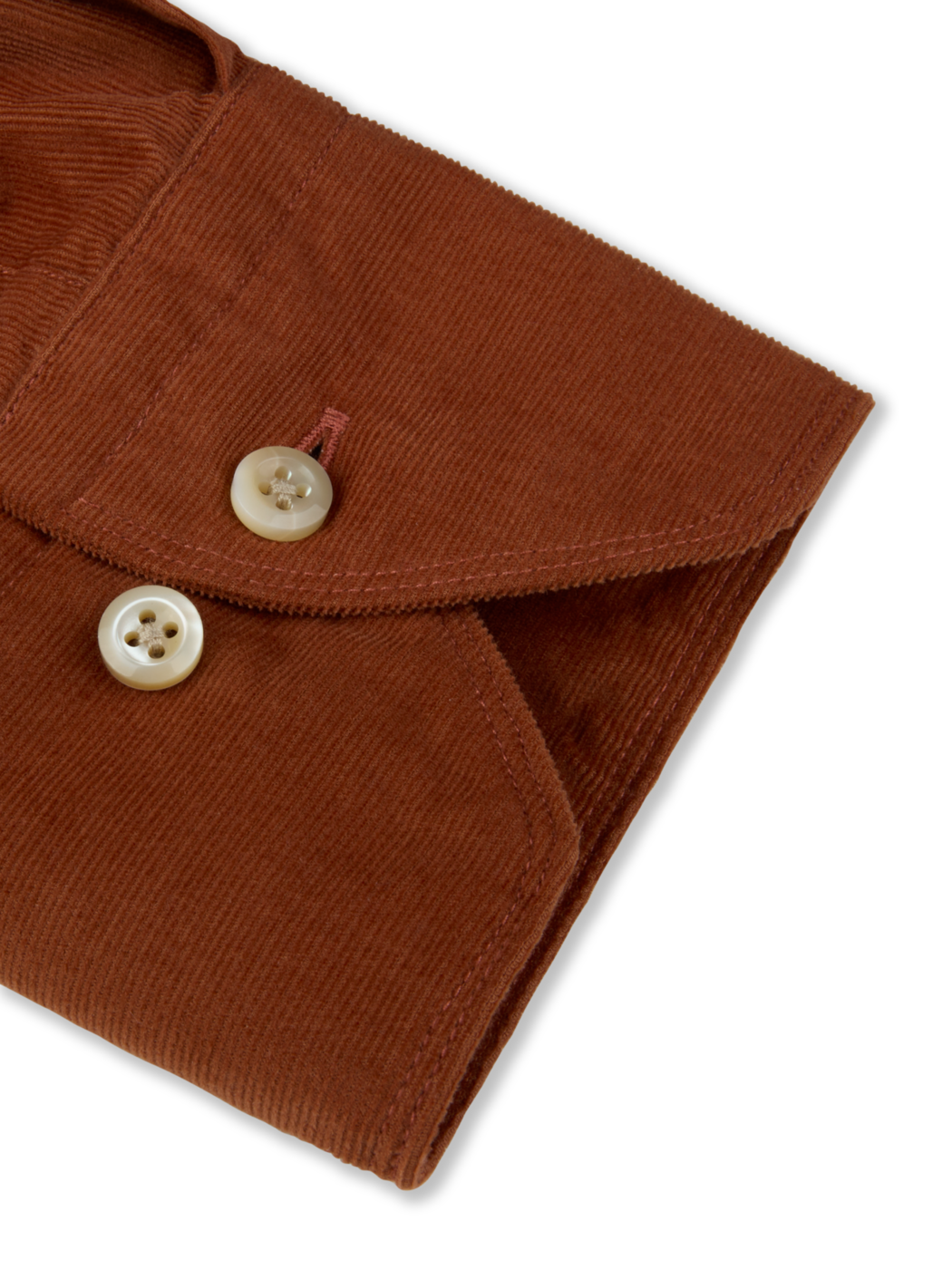 Regular Corduroy Shirt - Dark Orange