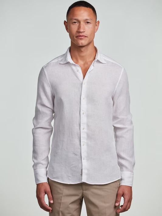 Regular Linen Shirt - White
