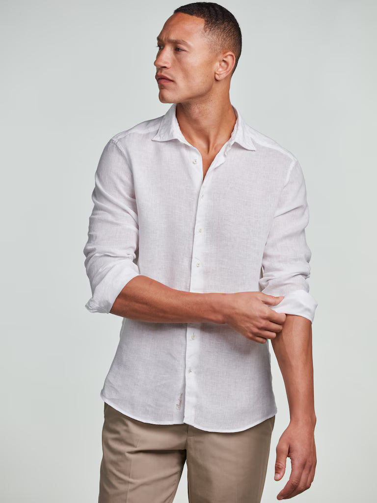 Regular Linen Shirt - White