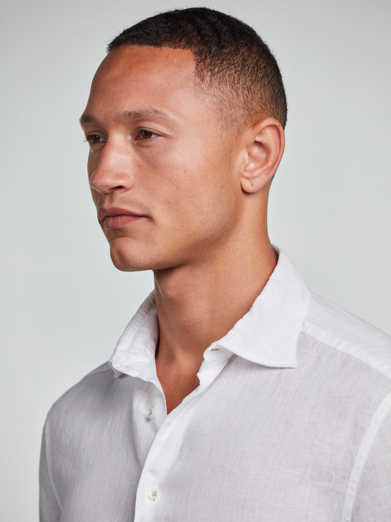 Regular Linen Shirt - White