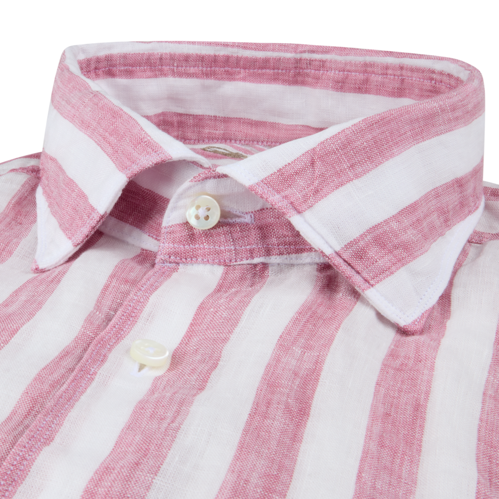 Regular Linen Shirt - Red Stripe