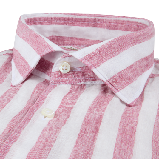 Regular Linen Shirt - Red Stripe