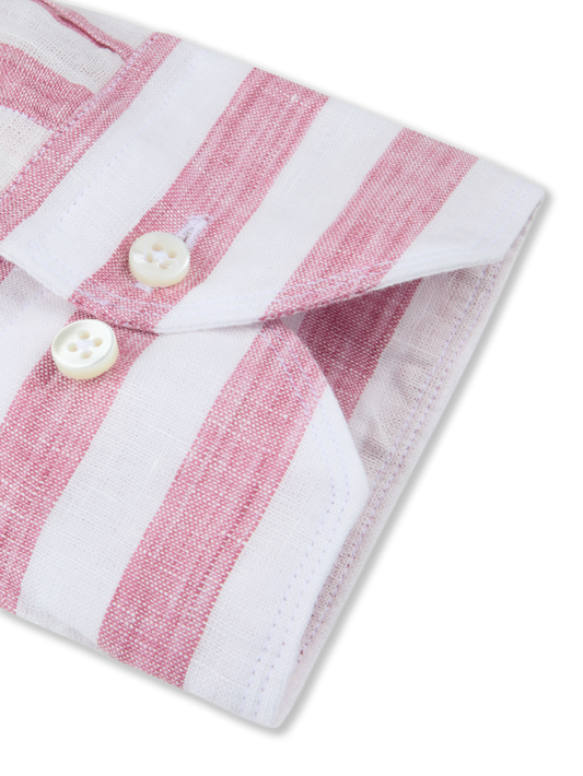 Regular Linen Shirt - Red Stripe