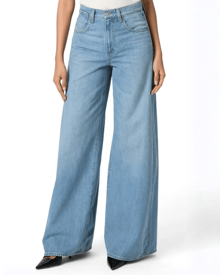 Cameron Wide Leg Offset Coin Pocket Jeans - Field
