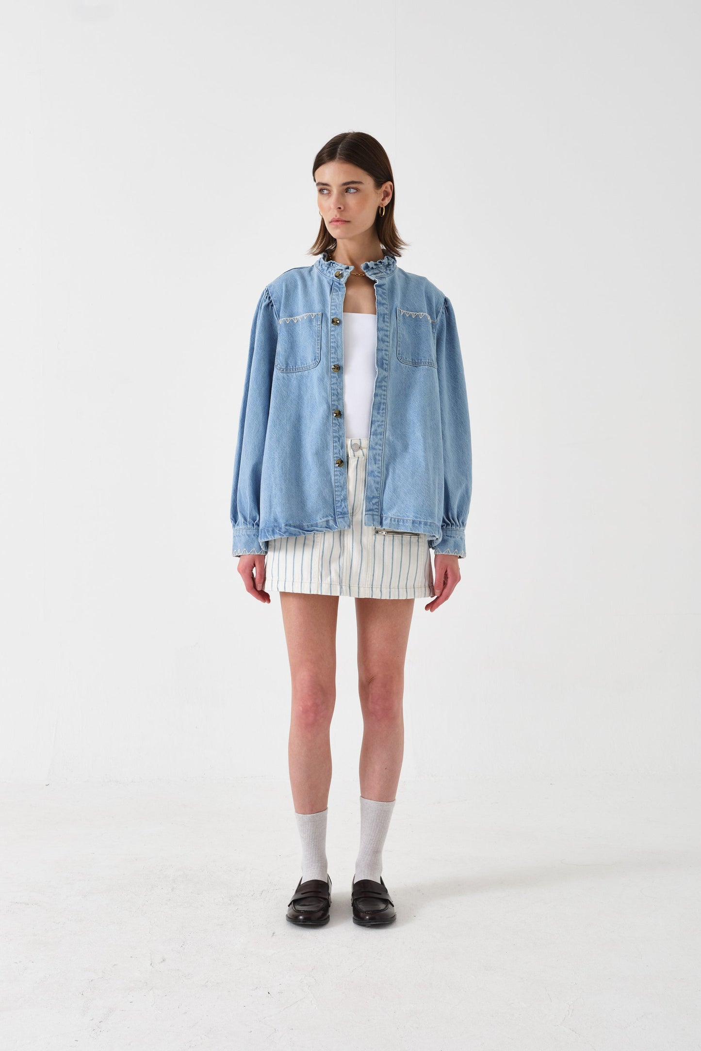 Dana Jacket - Sunbleached Denim