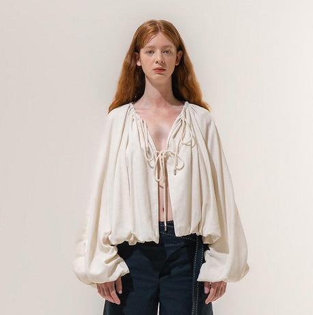 Drawstring Volume Jacket - Off-White