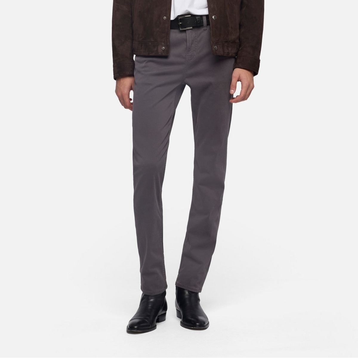 Slimmy Stretch Sateen Jeans - Gun Metal
