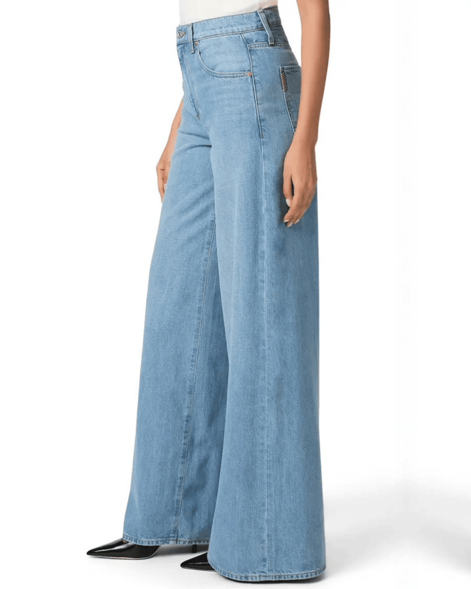 Paige Cameron Wide Leg Offset Coin Pocket Jeans - Field