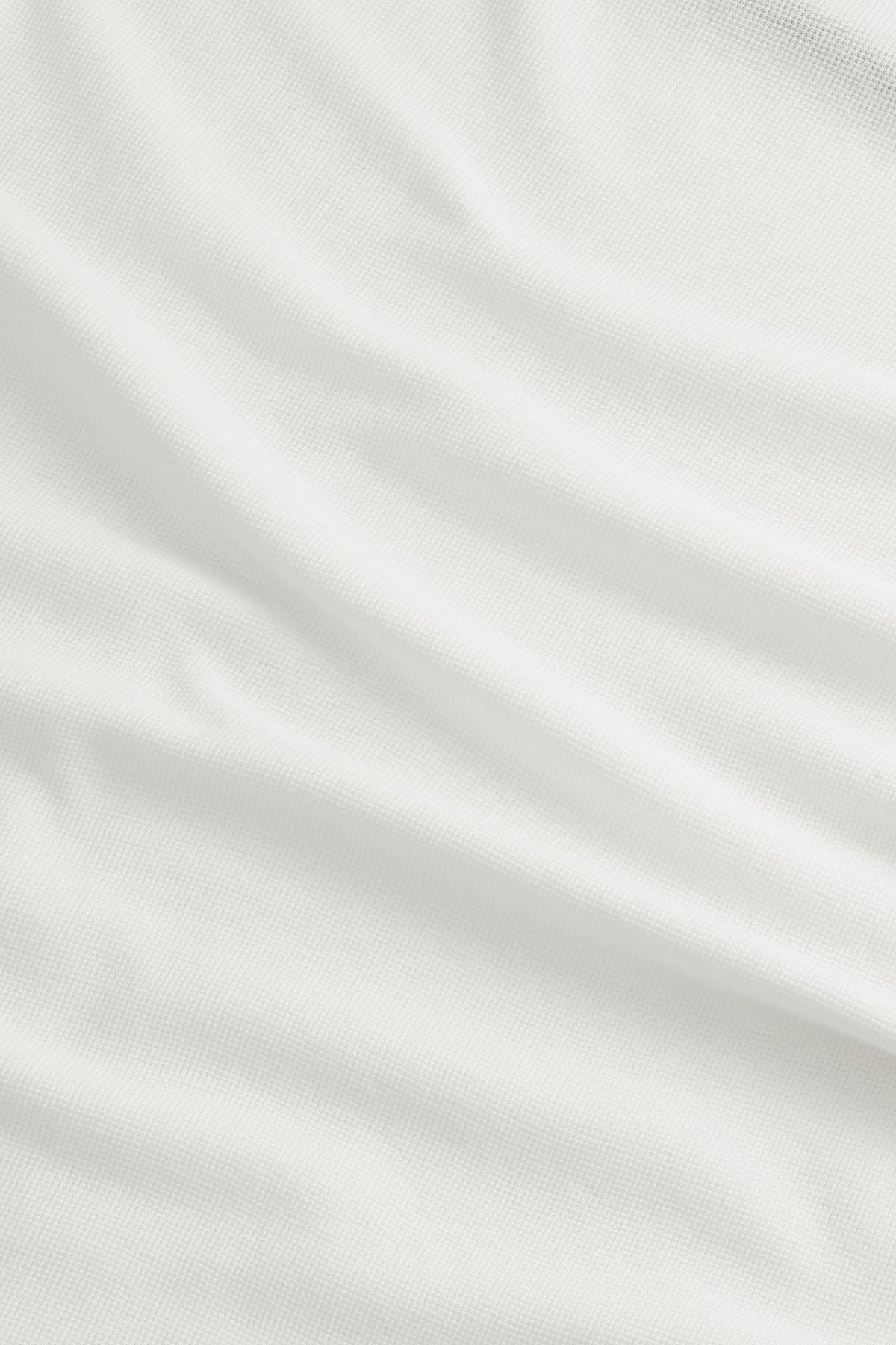 Clive Waffle Knit Long Sleeve Tee - Egg White