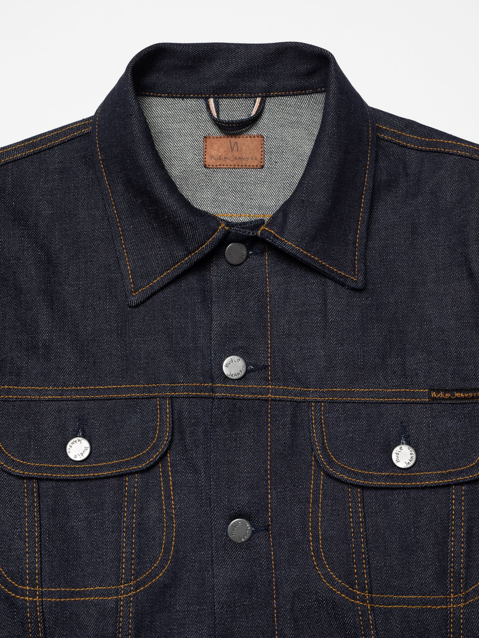 Nudie Danny Ace Selvage Denim Jacket - Dry Blue