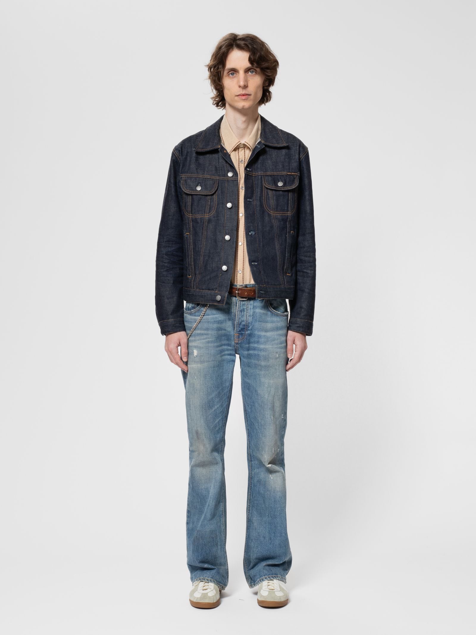 Nudie Danny Ace Selvage Denim Jacket - Dry Blue