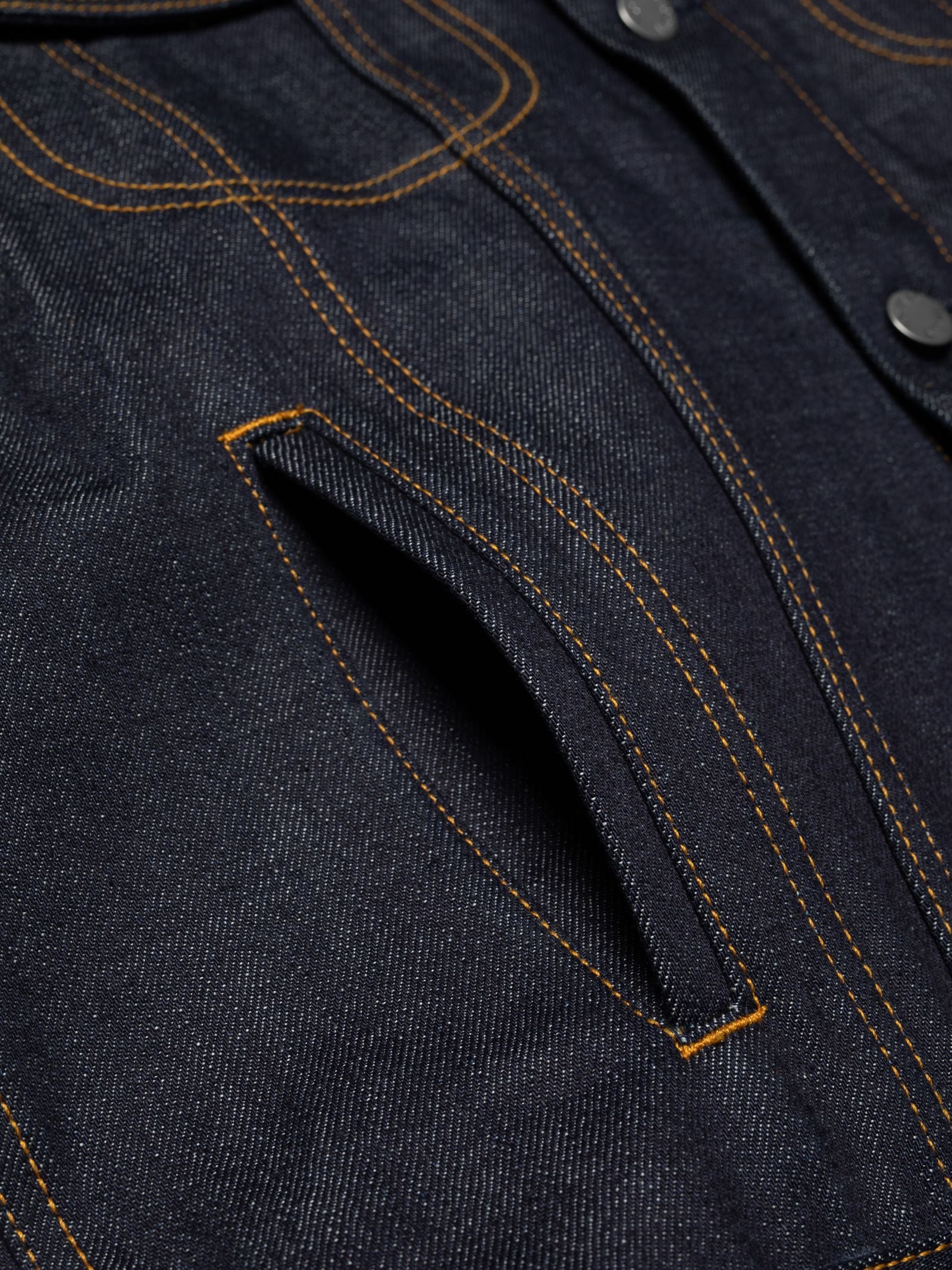 Nudie Danny Ace Selvage Denim Jacket - Dry Blue