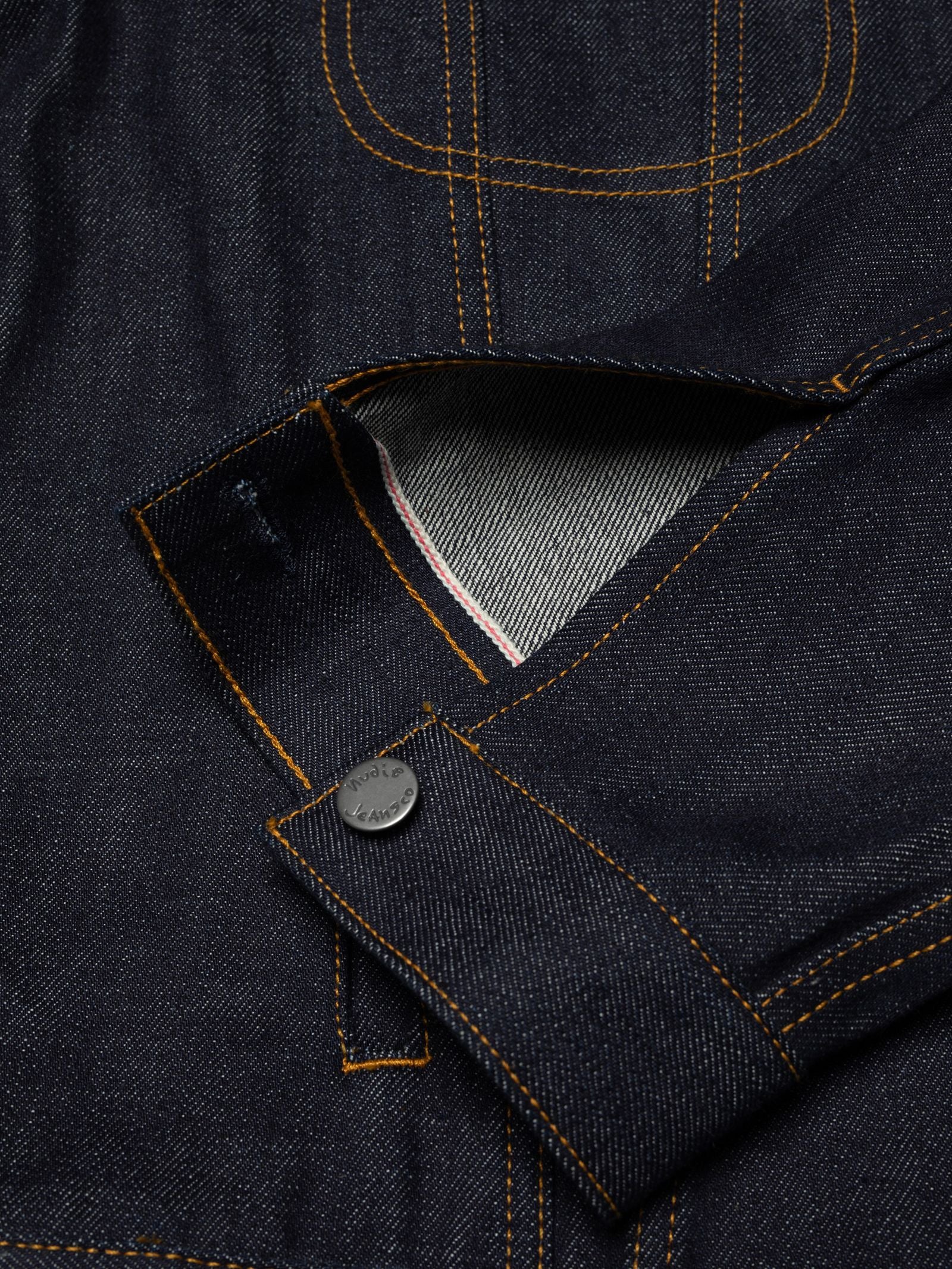 Nudie Danny Ace Selvage Denim Jacket - Dry Blue