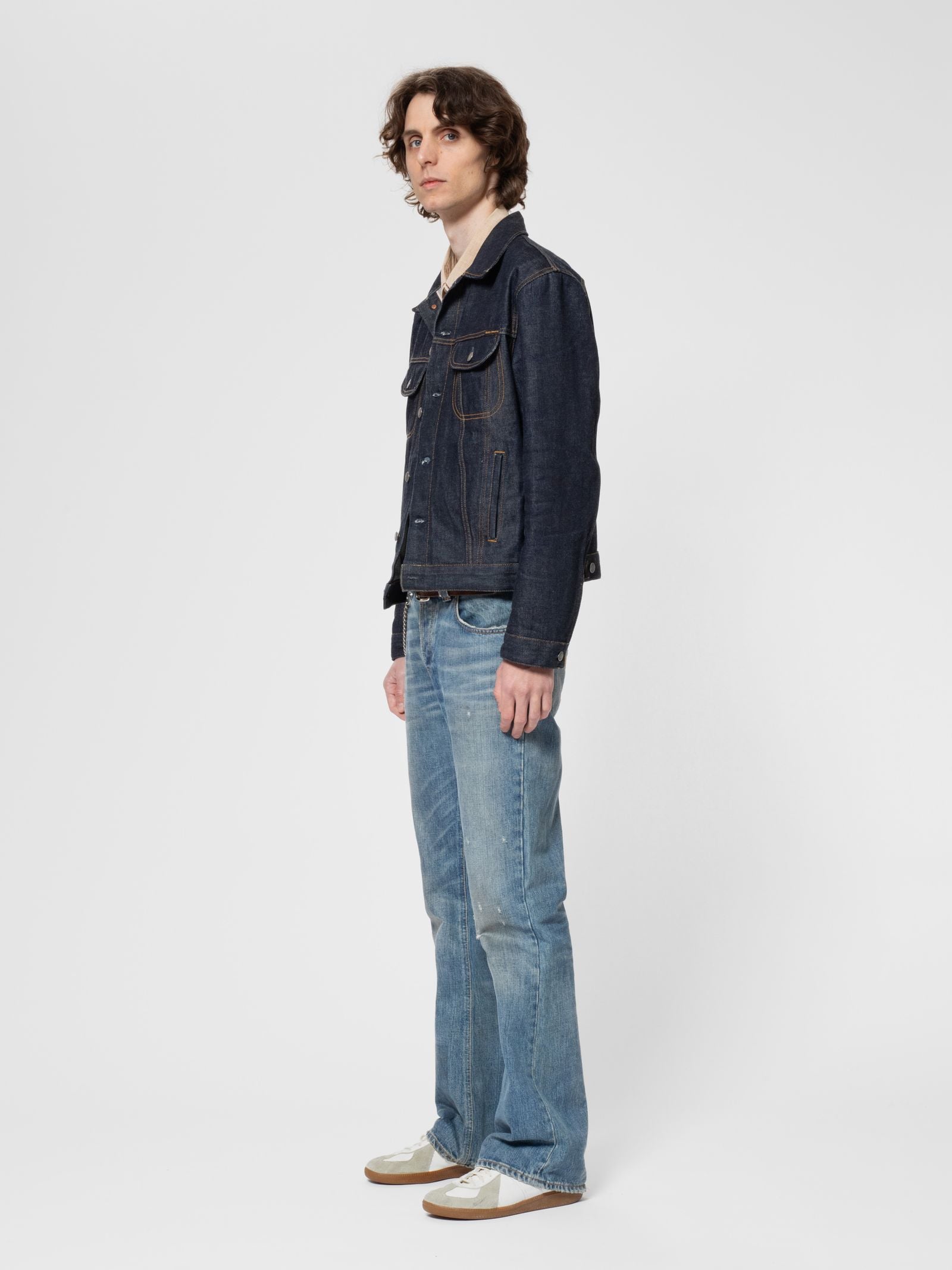 Nudie Danny Ace Selvage Denim Jacket - Dry Blue