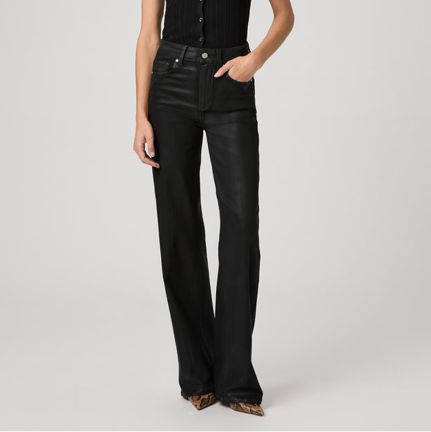 Paige Sasha 32IN Jeans - Black Fog Luxe Coating
