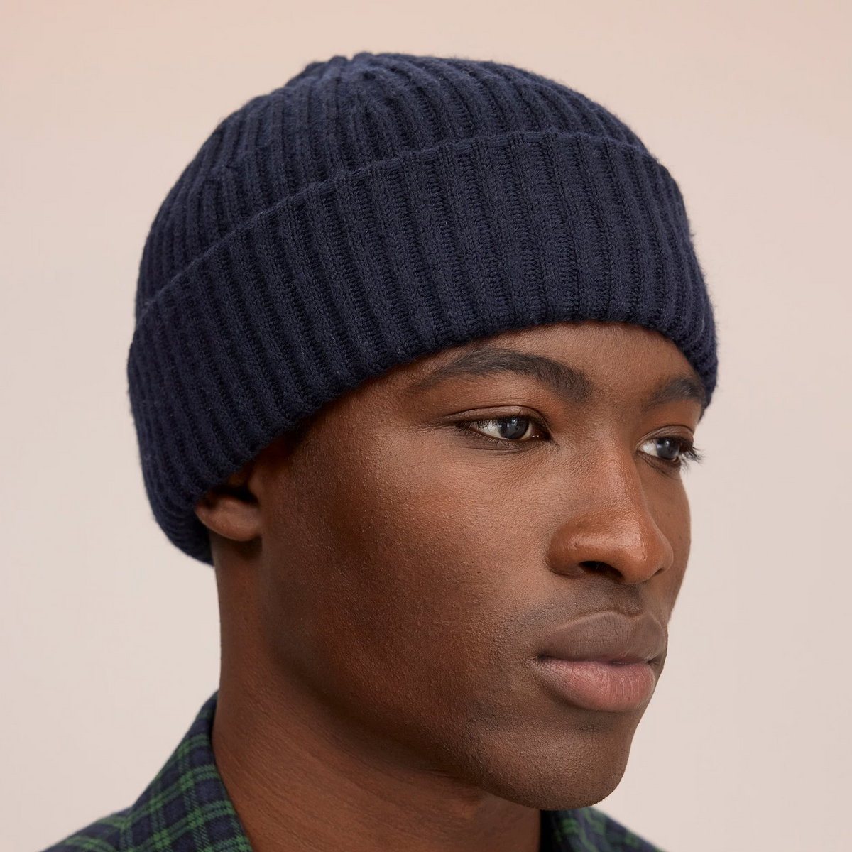 NN07 Rib Knitted Beanie Hat - Navy Blue