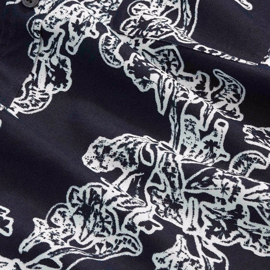 Deon All-Over Print SS Shirt - Navy Blue