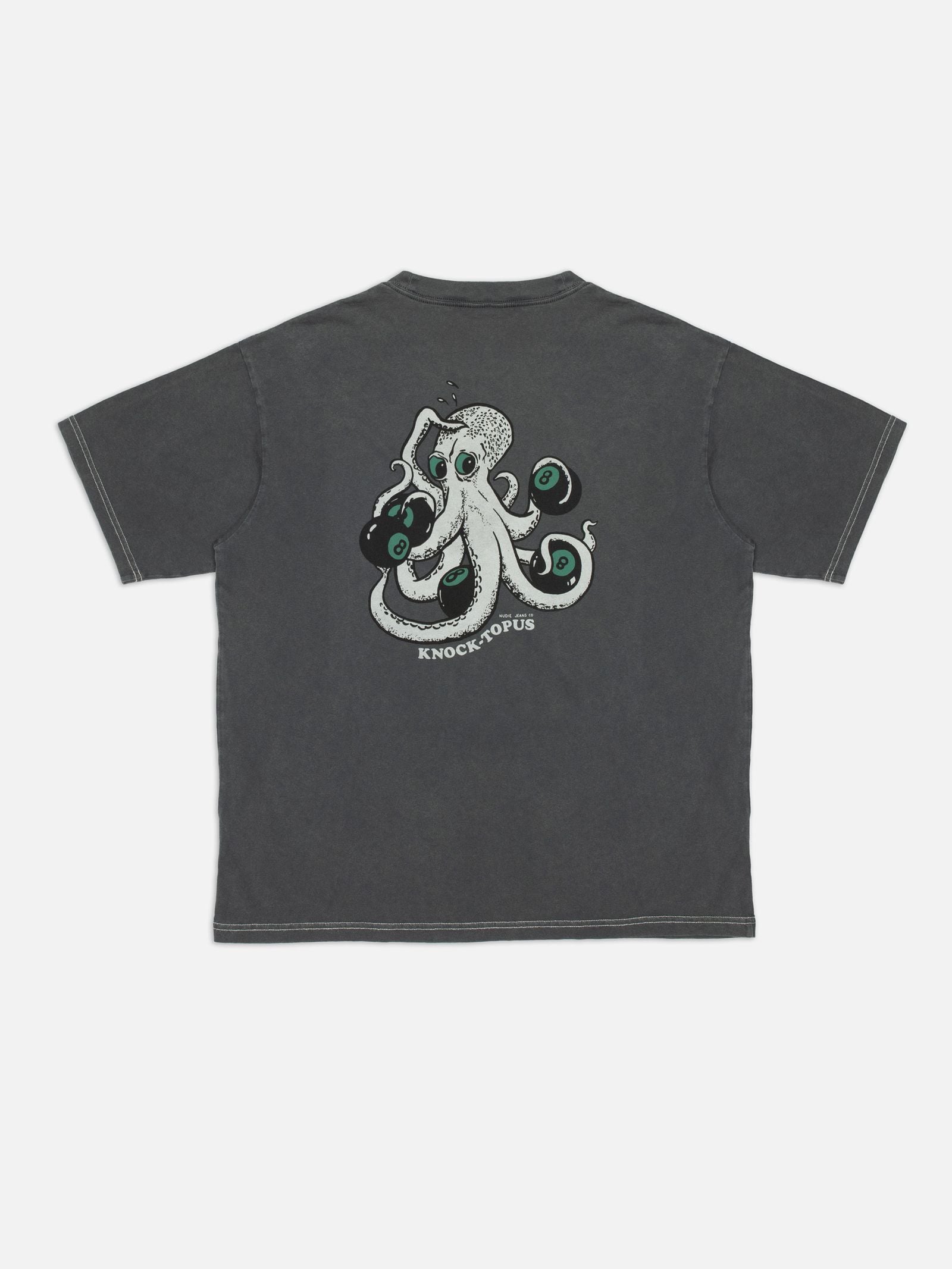 Nudie Koffe Knock-Topus T-Shirt - Anthracite