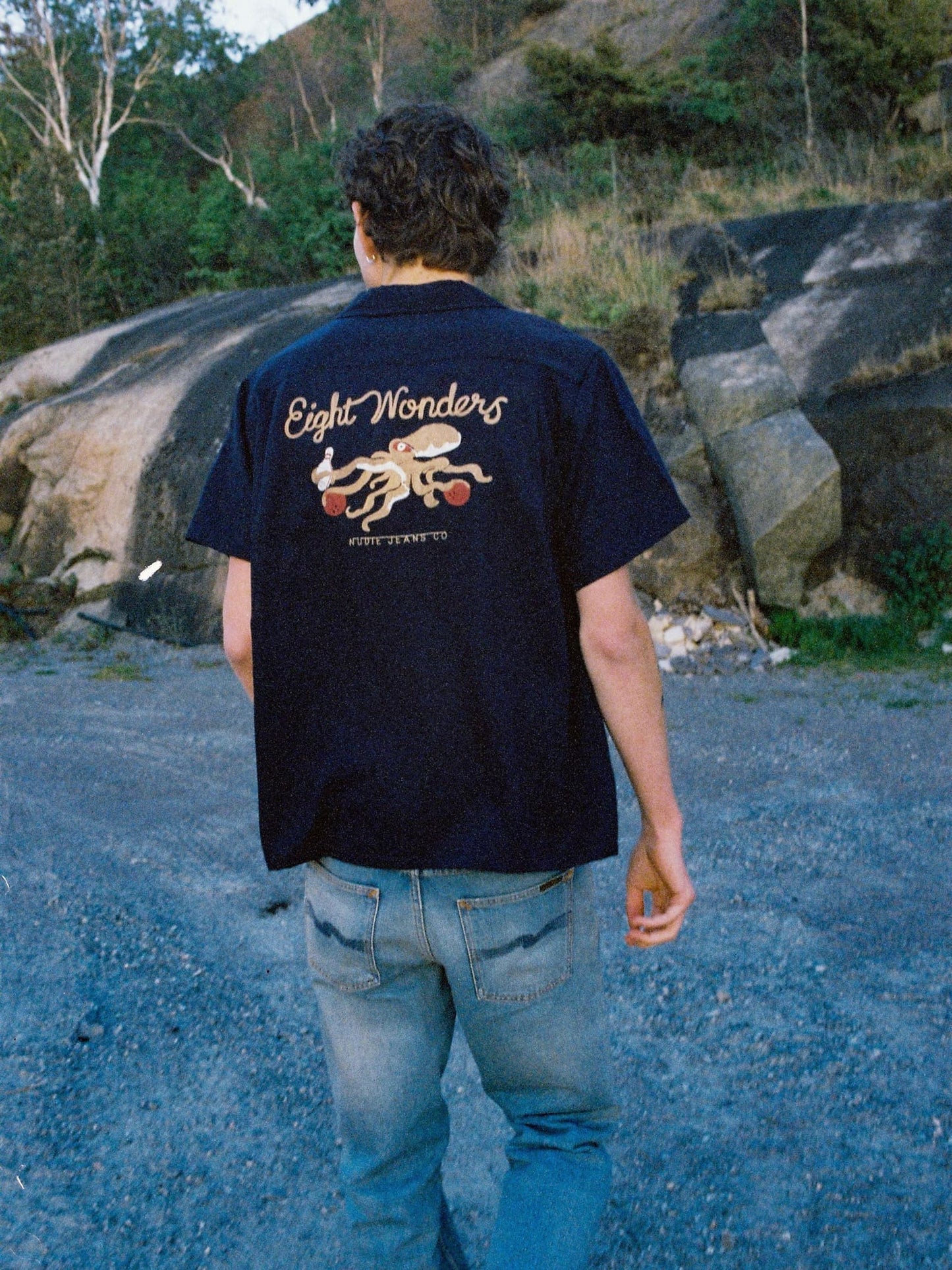 Arthur Bowling Shirt 8 Wonders - Navy