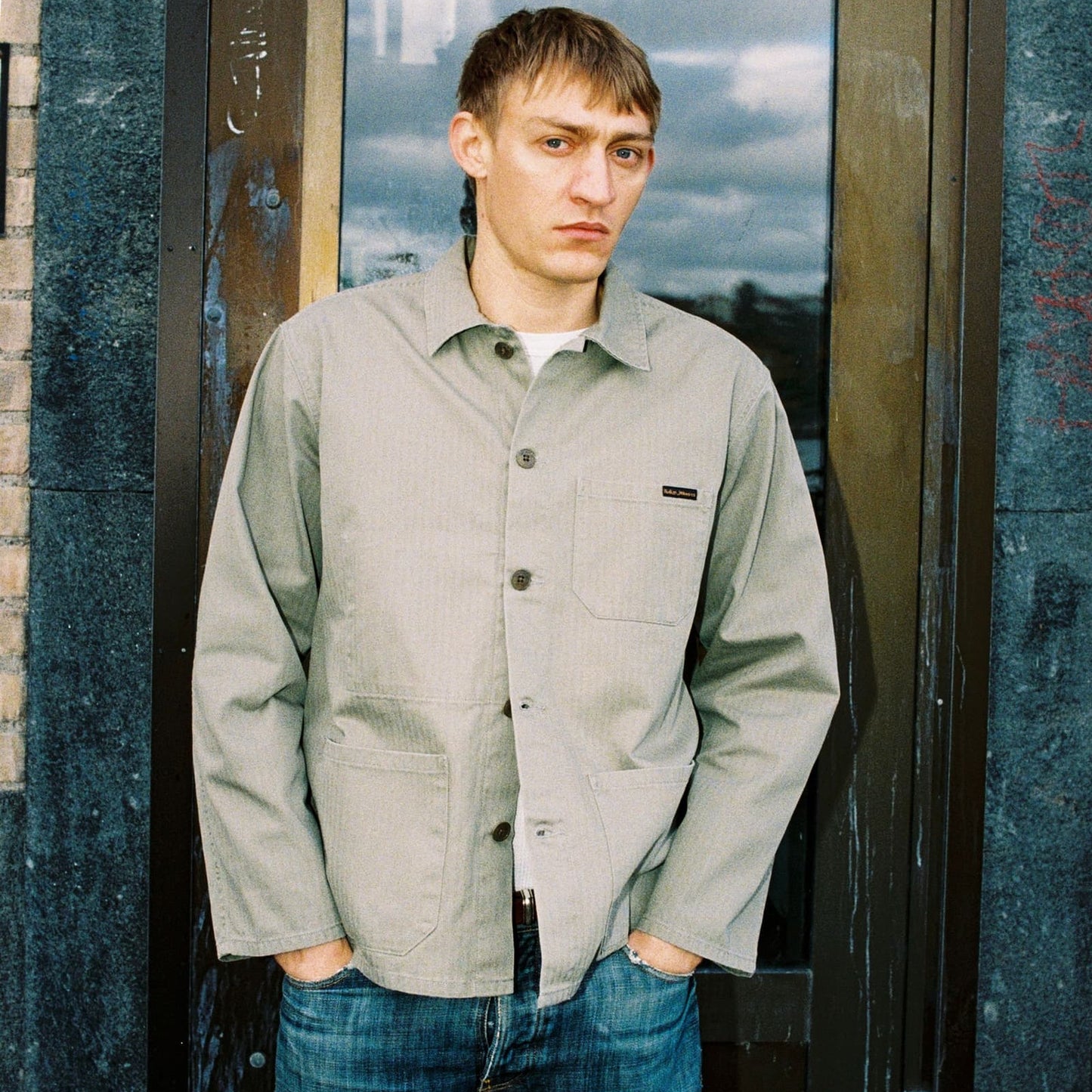 Buddy Chore Jacket Herringbone - Pale Green