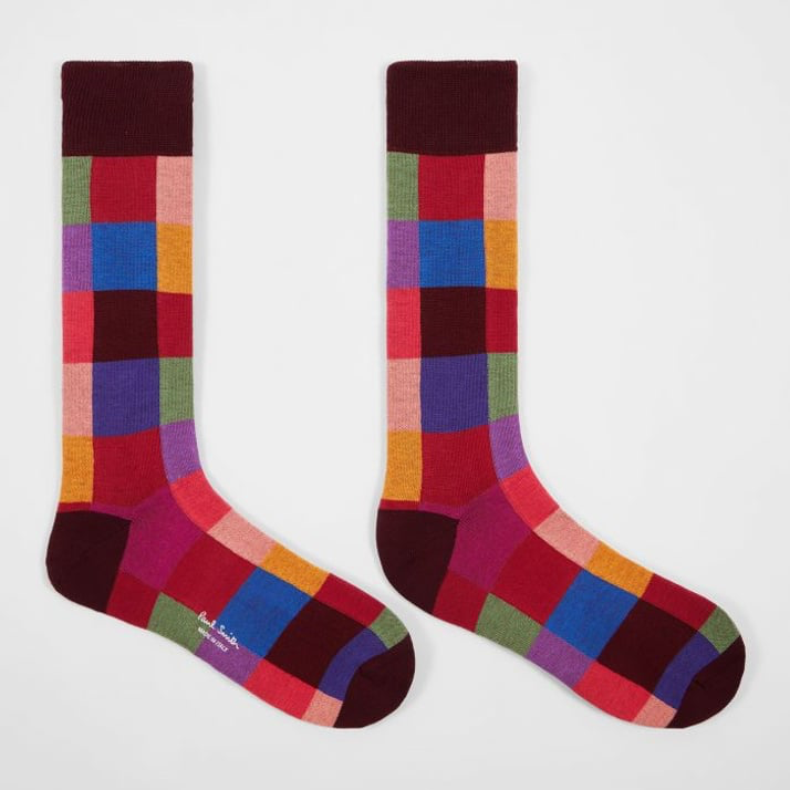 Norwich Check Socks - Red