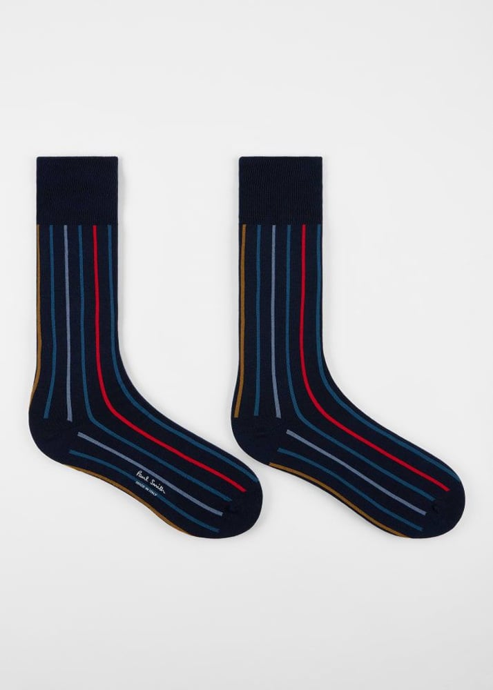 Paul Mix Stripe Socks Three Pack - Multicolour