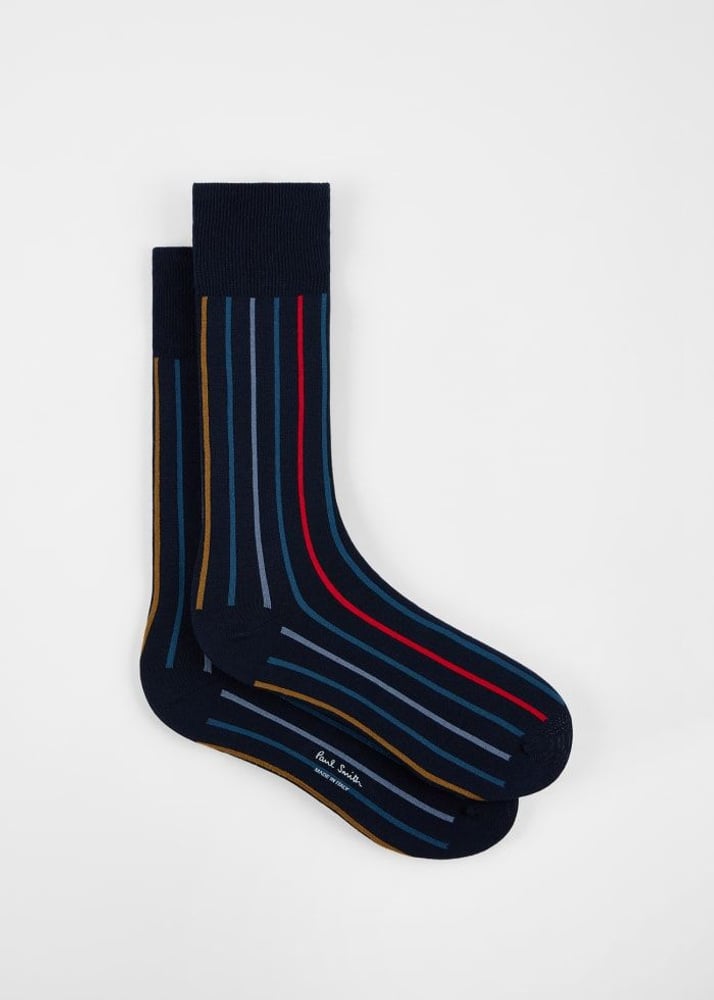 Paul Mix Stripe Socks Three Pack - Multicolour