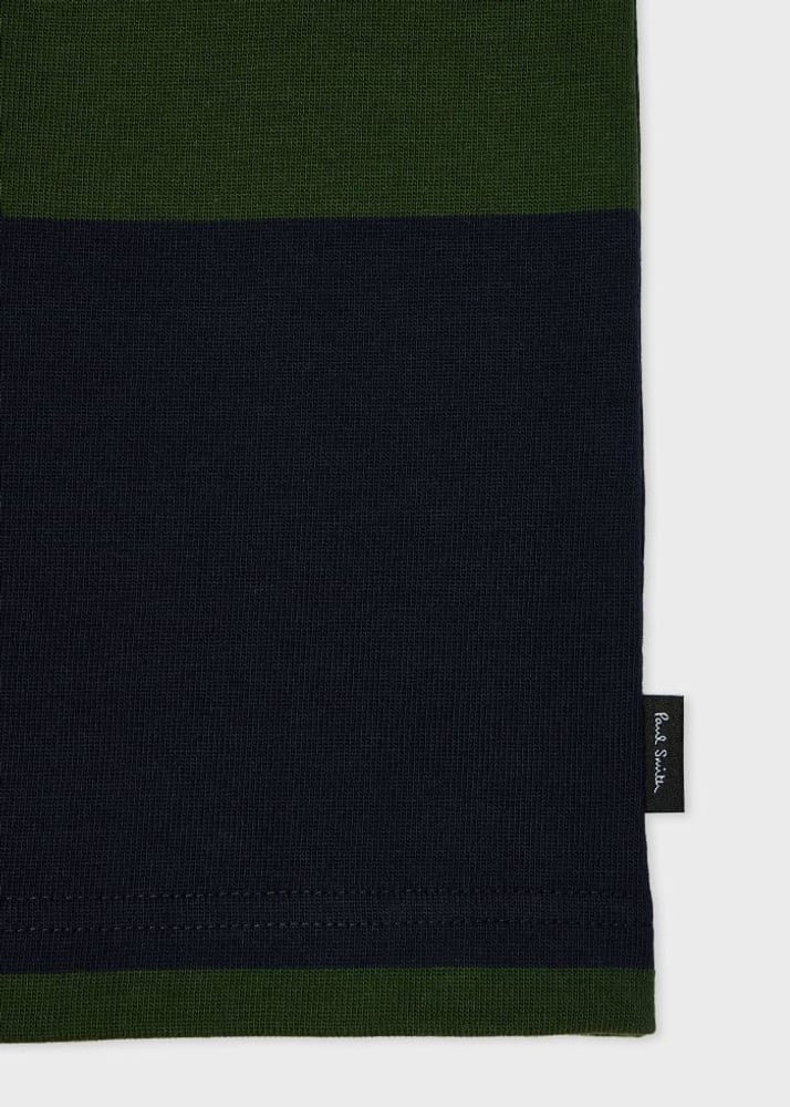 Striped Oversized T-Shirt - Bottle Green