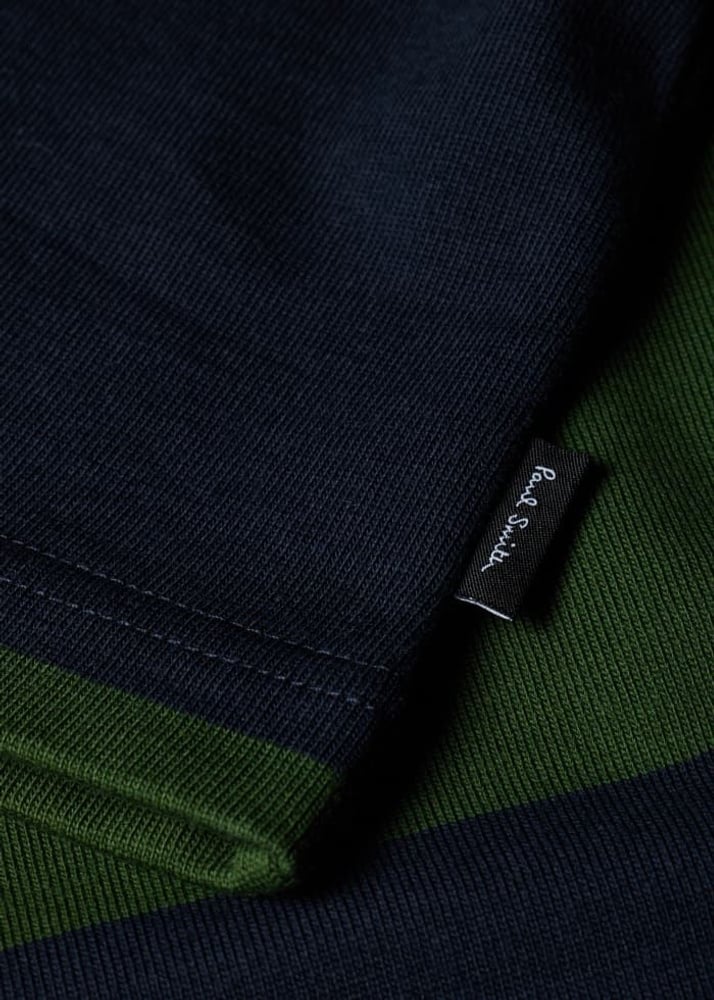 Striped Oversized T-Shirt - Bottle Green