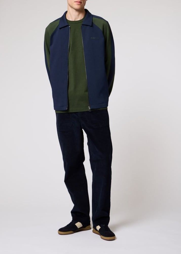 Oversized Logo Embroidery Cotton T-Shirt - Bottle Green