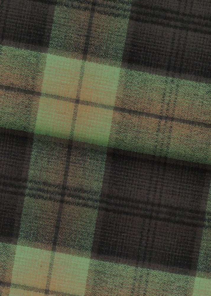 Regular Fit Button Down Check Shirt - Pea Green