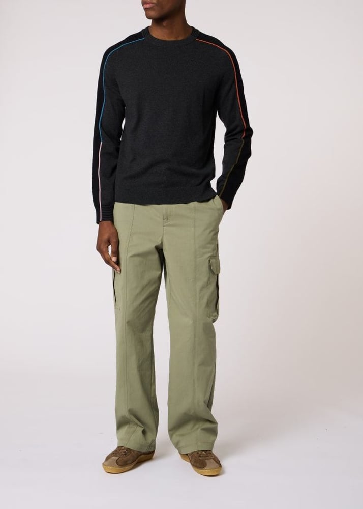 Crew Neck Sweater - Black Melange