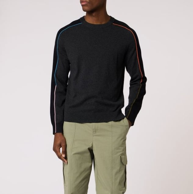 Paul Crew Neck Sweater - Black Melange