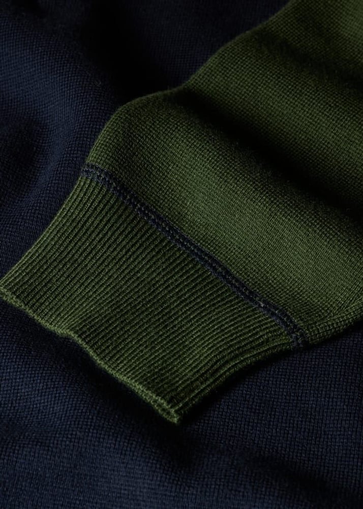 Paul Cotton-Blend Colour-Block Rugby Top - Navy