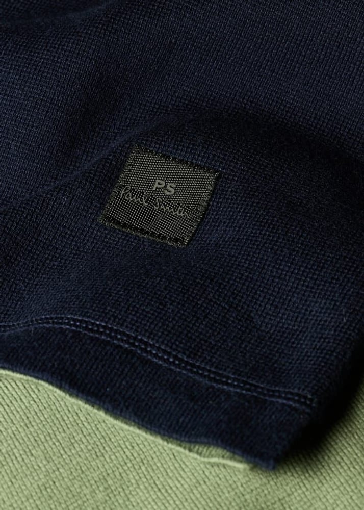 Cotton-Blend Colour-Block Rugby Top - Navy